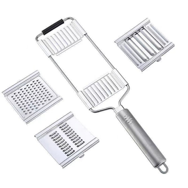 Multi-purpose Slicer Cuts Rostfritt stål rivjärn skalare Set Ost rivjärn Kål rivare Köksredskap för kök 3 In 1