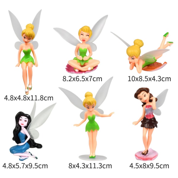 6st/ Set Fairy Garden Miniatyrer Gör-det-själv-prydnad Dekoration Hantverk Figuriner Mikro Landskap
