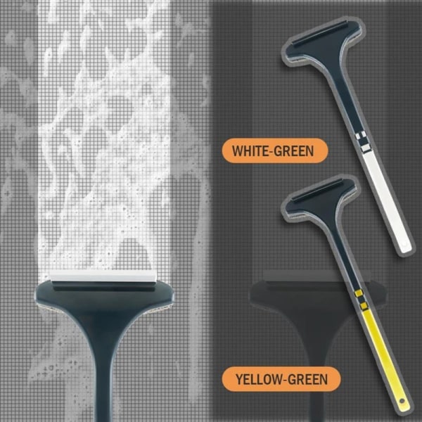2 i 1 glas och skärm Fönsterborste Rengöring Tvättutrustning Fönsterrengöringsverktyg för hemmet Yellow-green