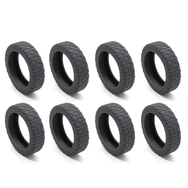 Resväskor Hjulskydd Silikon Tysta Skyddsöverdrag Bullerreducerande Anti-Scratch Resväskor Hjulskydd Grey 8pcs