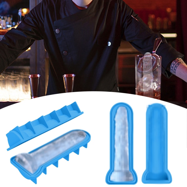Vuxen prank iskuber form med cover Multipurpose Ice Making mall DIY Ice dricka verktyg Blue Small