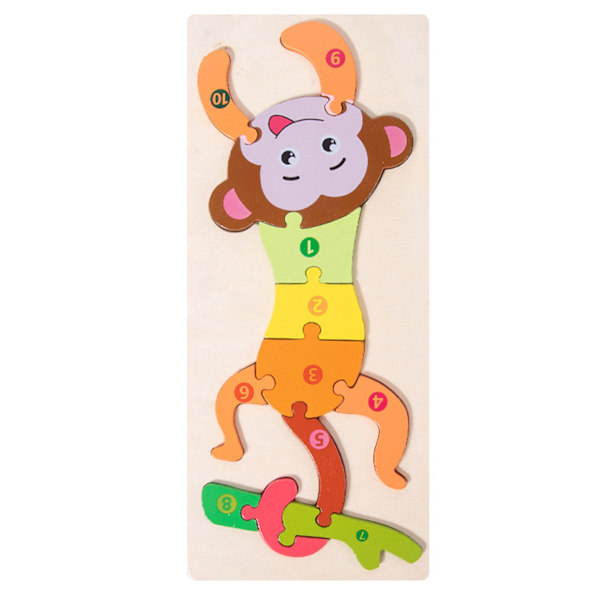 3D Kreativitet Fordon Pussel Leksak Hand-öga-koordination Sticksåg Leksaker för hus Monkeys