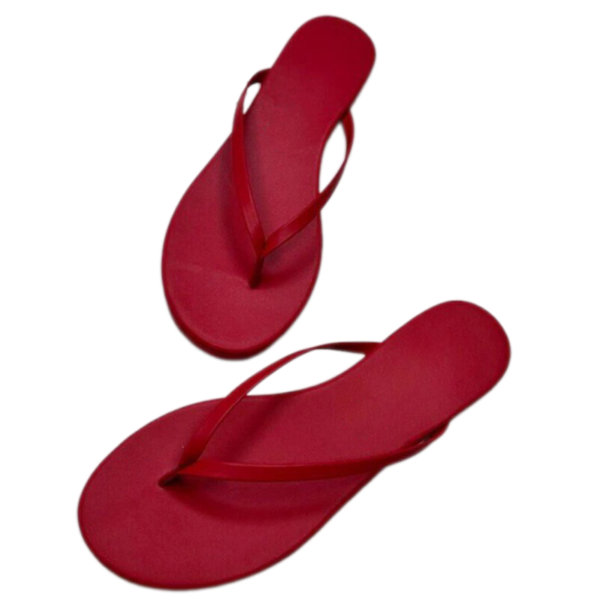 Varvastossut naisille Sandaalit Muoti Rento Slip On Pehmeät kesäkengät Yksivärinen Juhla Ranta Naisten Jalkineet Red 39
