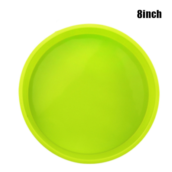 4/6/8 tums rund tårtform i silikon, non-stick bakform Mould Green 8 Inch