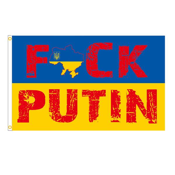 90*150cm ukrainsk flagga högkvalitativ polyester rektangulär banner för utomhusbruk