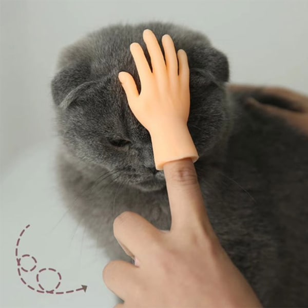 Mini vikta händer för katttassar Bärbar handflatsformad kostym för katthundsdjur A 3PCS