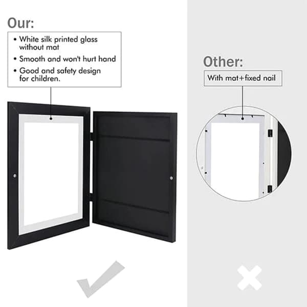Barnkonstprojekt Ramar med resår Slitstark bildhållaredekor för konstverk White 2pcs