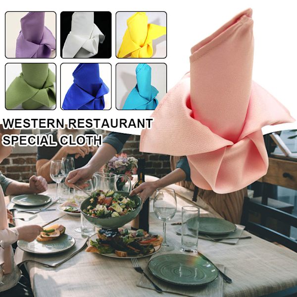 Servett av polyestertyg Mjuk tvättbar och återanvändbar middagsservett för bröllop Semesterhotell 17,7*17,7 tum Wine Red