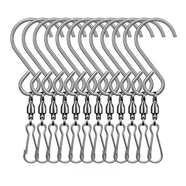 360 graders roterande vindspelskrok Rostfri Dteel Dubbla vindspinnare Krok Friroterande lager liten krok Small Hook