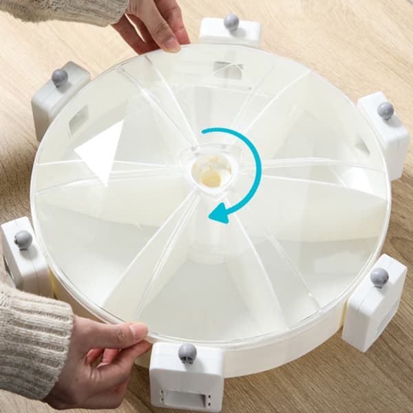Väggmonterad risdispenser Roterande organizer Torrmatsdispenser Förvaringslåda för kök White