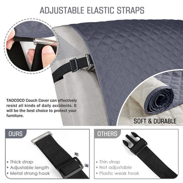 Cover Cover med sidfickor All inclusive vilstol Cover för hundar Husdjur skyddar Light Gray S