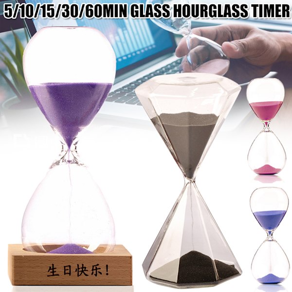 Timglas Sand Timer Sand Klocka Timers för rum Kök Office Decor Time Management Tool 3