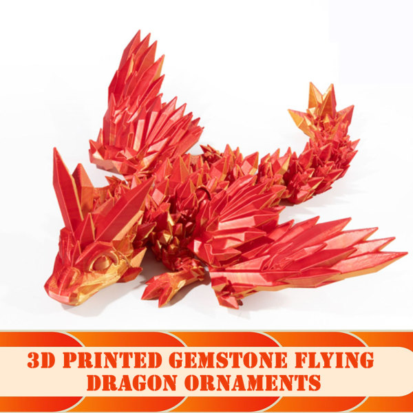 3D- printed flygande drakar leksaker prydnad charmig mode dekorativ modell för pojke flicka kvinnor män Red PRO