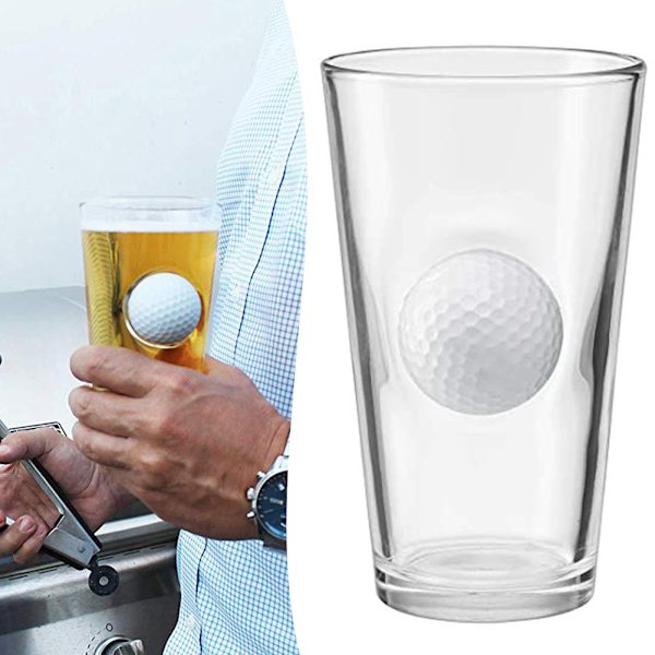 Golfboll som fastnat i glaskopp för öl Fleranvändbar mugg Bar Club Dryckesartiklar 1pc