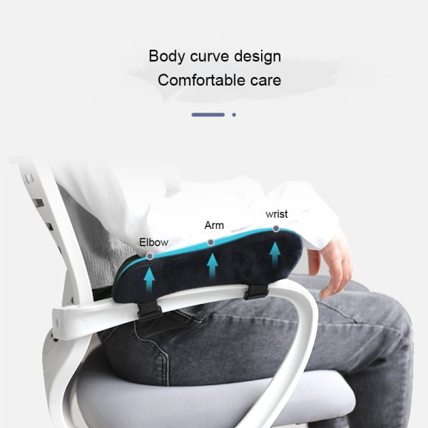 Stol Armstödsdyna Multifunktionstvättbart armstöd Mjukt Memory Foam Armbågskudde för hemmakontor