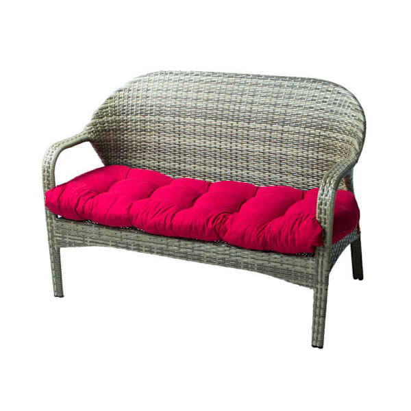 Mjuk bänkkudde med fast knyt lång rektangulär gungkudde för solstol Trädgårdsmöbler Solstol 130*50cm Solid Wine Red
