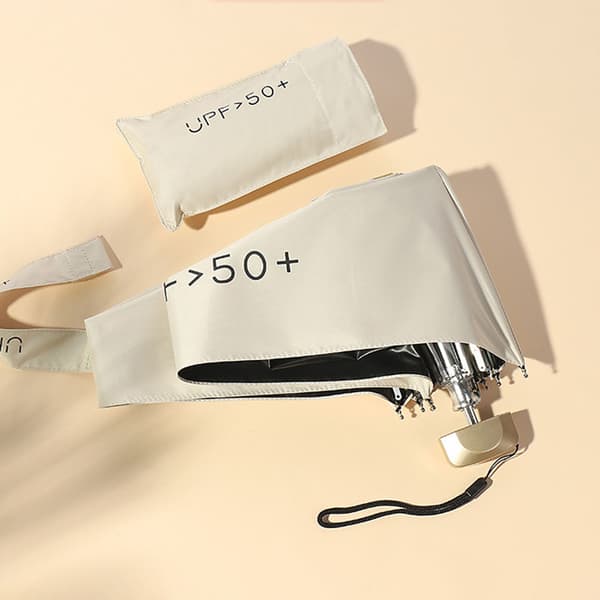 Five Fold Pocket Paraplyer Bärbara solskyddsparaplyer för utomhusbruk Black