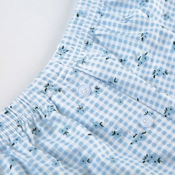 Blomstret Undertrøje Shorts Pyjamassæt Sødt Afslappet Cami-Shorts Sæt til Kvinder Super Blødt Åndbart Todelt Nattøj S
