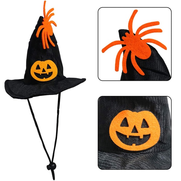 Halloween Pet Hat Collar Set Up Cap Pet Fun Huvudbonad Cosplay Tillbehör för katthund Hat