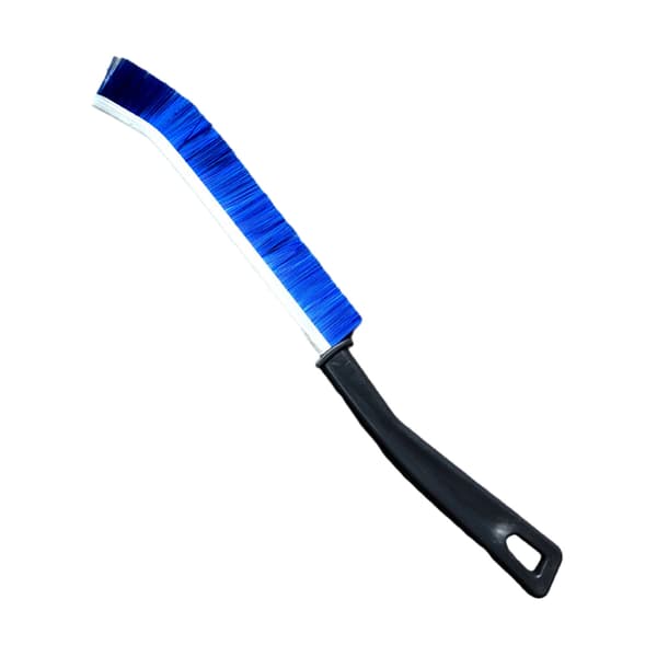 Badrumsslitsar Hård borste Multipurpose hållbart fläckborttagningsverktyg för badrumsrengöring Blue
