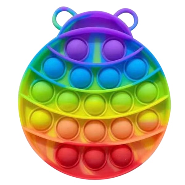 Pop Fidget Toy Relief Stress Regnbågsfärg Push It Bubble Antistress Sensorisk leksak för barn Vuxna Killing Time Beatles