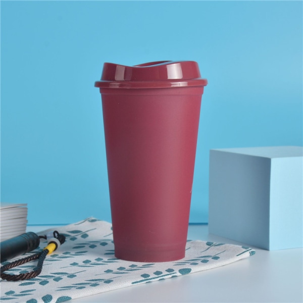 Färgskiftande koppar med lock 473 ml Återanvändbara BPA-fria Creative Hot Drink Cups för barn Purple