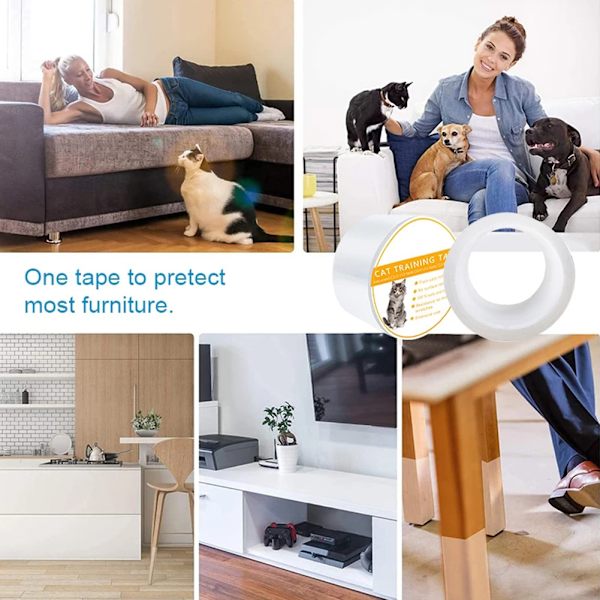 Anti-Repa Tejp Repfri Skyddsdekaler Soffa Skyddsfilm för Husdjur Katt Repor 10cm*3m