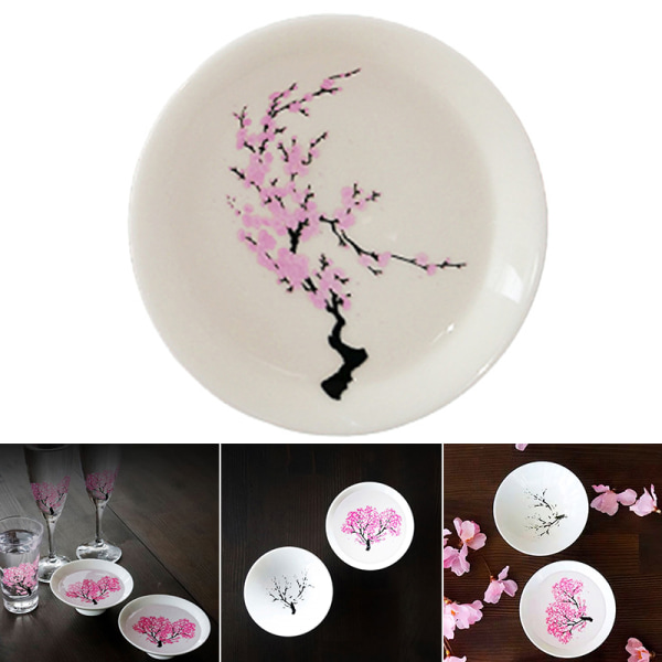 Sake Cup Varmt och Kallt Double Sense Cherry Cup Keramiskt set Cherry Blossom