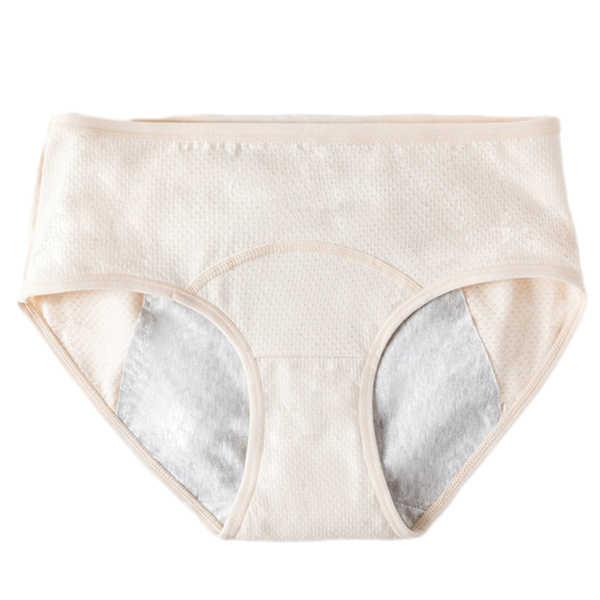 Damernas läckagesäkra kalsonger i bomull för period Bekväma ventilerande trosor Kvinnliga underkläder Skin XL