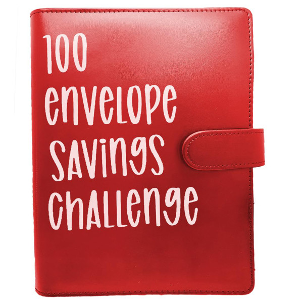 100 kuvert utmaningar Anteckningsblock Multipurpose Journal Jotters för pojkar flickor Red