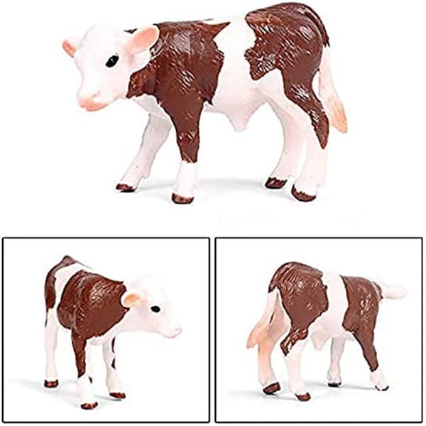 Simulerad ko staty målade harts djur figurer modeller heminredning 1
