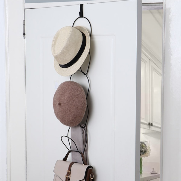 Cap Hatthållarställ Hem Stapelbar Organizer Förvaringsdörr Garderob Hängare Hållare White Hat Hanger Single