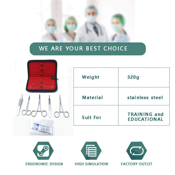 All-Inclusive Suturering Kit för att utveckla och förfina sutureringstekniker All