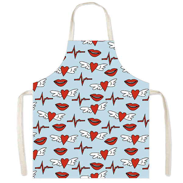 Köksförkläde Printed matlagningsförkläde Modern modekock som bär för hushållsrestaurang DIY 7 75*65CM