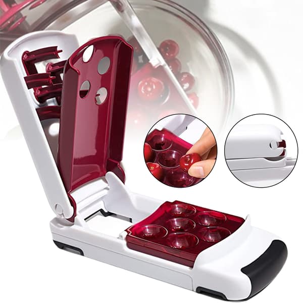 Quick Release Multi Cherry Pitter Hållbar manuell frukt Bayberry Pitting Tool White Red