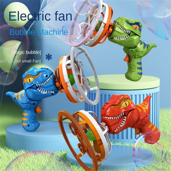 Handhållen Dinosaur Bubble Machine For Kid Batteridriven Bubble Maker För Pojkar Flickor Blue