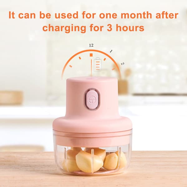Trådlös Mini Elektrisk Vitlök Mat Hackare Ingefära Grönsakskross Cutter Mat Blender Processor 250ml