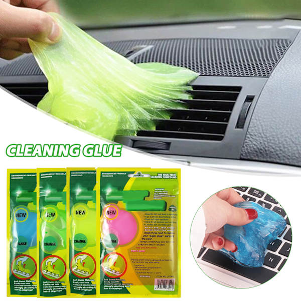 Tangentbord Dammsmutsrengöringsgel för PC Mobila bärbara datorer Bilventilkalkylator Green 1PC