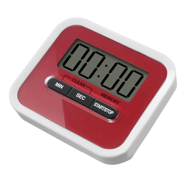 Digital Timer Magnetisk Bärbar Högt Larm Hållbar För Kök Matlagning Bakning Red white