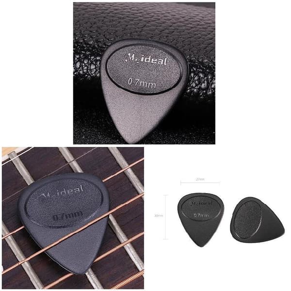 10 st Plockar 0,7 mm tjocklek Tillbehör Hållbar för elgitarr bas Ukulele Black