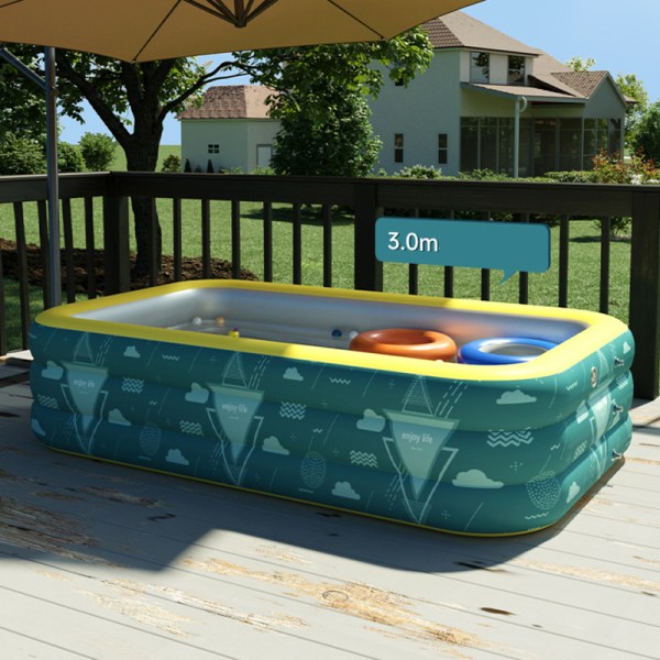 Uppblåsbar pool med automatisk uppblåsning Stor lagringskapacitet utomhus 1.5 Meters