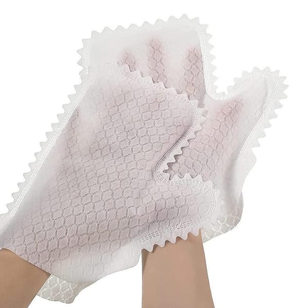 Vit Microfiber Damm Handskar Rengöring Dammuppsamlare Vantar Disponibel Dammdukar 20pcs