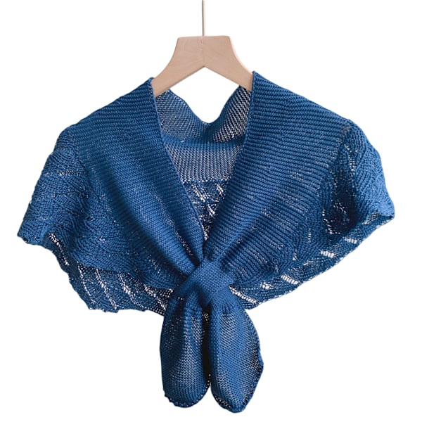 Mode Fishtail Mönster Liten Sjal Casual Bekväma Kläder För Kvinnor Flickor Kvinna Blue