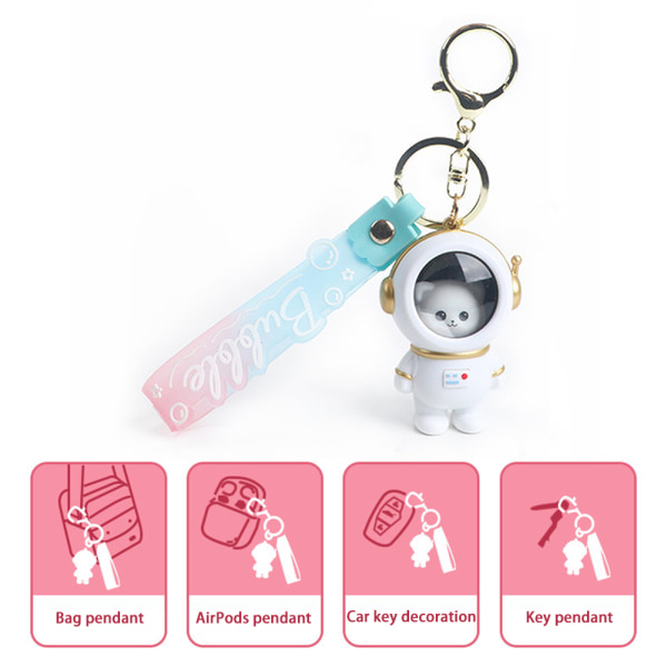 Starrys Bear Night Light Nyckelring Hänge Personlig hängande nyckelring för barn Vuxen