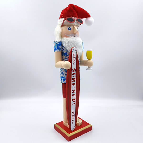 Beach Santa Wood Nötknäppare Stora unika dekorativa prydnader för festlig julbordsdekor Ll0045