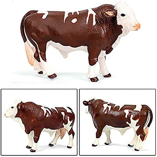 Simulerad ko staty målade harts djur figurer modeller heminredning 2