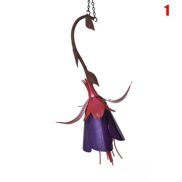 Flower Design Birds Feeder Metal Innovativ matare för att mata fåglar med vatten Fuchsia