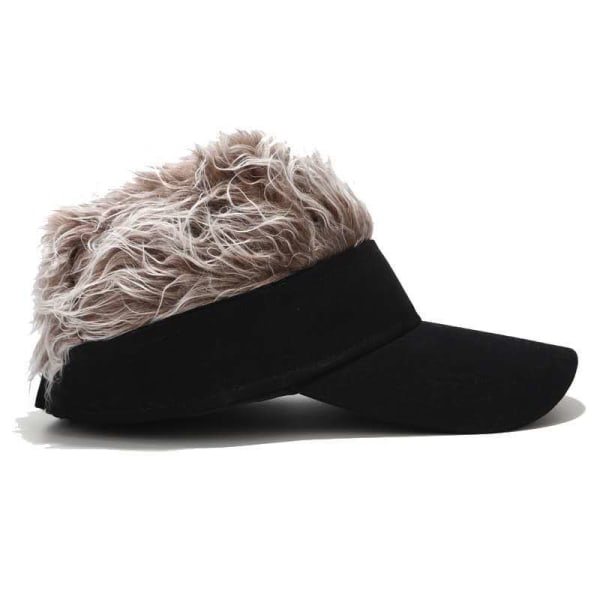 Höst- och vinterperuk cap Ny män och kvinnor Rolig hatt Kreativ personlighet Peruk Cap Casual Integrerad cap Black Hat Black Hair Adjustable