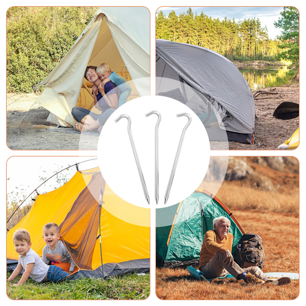 Camping Krok Camp Spik Stall Krok Design Tältpinnar För Trädgårdsstakes Fältlogi 12pcs