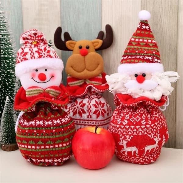 Julklapp docka påsar med dragsko Design Godis förvaringspåse Desktop heminredning Old Man